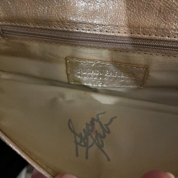 SUSAN FARBER COLLECTIONS - LEATHER RUFFLE BAG - Picture 2 of 3